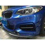 Velt Sport Carbon Fiber Front Bumper Vent Fins - BMW F22 2 Series (M Package) by Velt Sport VELT-EXT-0450