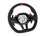 AutoTecknic G8X LCI Alcantara Steering Wheel - G8X M2/ M3/ M4 by AutoTecknic ATK-BM-0389-NH-NACC