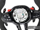AutoTecknic G8X LCI Alcantara Steering Wheel - G8X M2/ M3/ M4 by AutoTecknic ATK-BM-0389-NH-ACC