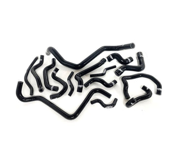 Autobahn Autoworx Black Autobahn Autoworx Complete Coolant Hose Kit - VW / 2.0L / Mk4 / Golf / Jetta Aut-mk4-012-blk