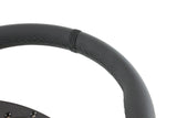 Renown 130R Dark Black Perforated Leather Black Stitching  Steering Wheel by Renown 130RDP
