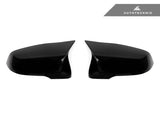 AutoTecknic Replacement Aero Glazing Black Mirror Covers - A90 Supra 2020-Up by AutoTecknic ATK-TO-0153-CLG
