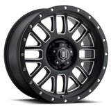 ICON Alloys Alpha 20" 8x180 Satin Black w/ Milled Windows by ICON Vehicle Dynamics 1220908955SBMW