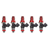 Injector Dynamics ID1300X Injectors- 14mm Top Adapter Grey - 14mm Silver Lower O-Ring (Set of 5)