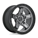 Fuel Wheels D698 Kicker 17" 5x127 Matte Gun Metal Black Bead Ring by Fuel Offroad D69817907545