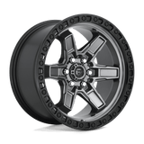 Fuel Wheels D698 Kicker 17" 6x114.3 Matte Gun Metal Black Bead Ring by Fuel Offroad D69817908755
