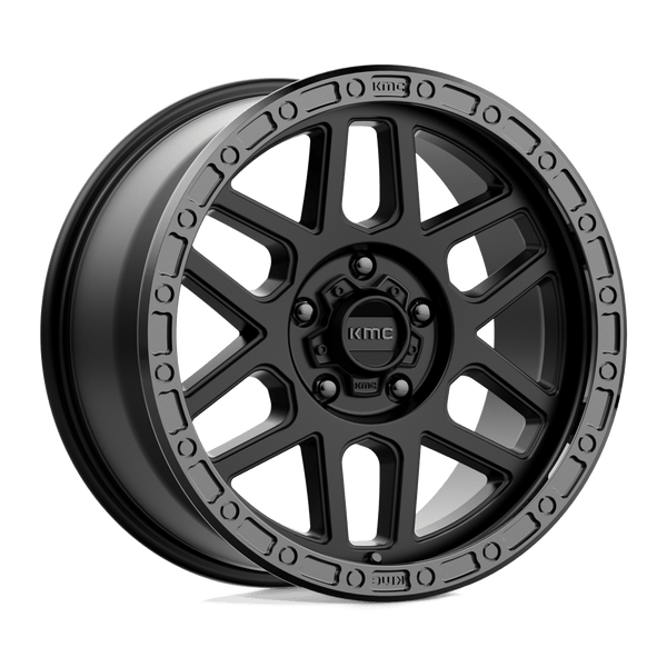 17x8.5 KMC Mesa KM544 Satin Black w/Gloss Black Lip main image 1