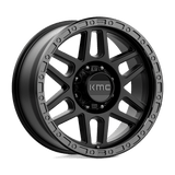 KMC Wheels KM544 Mesa 17" 8x165.1 Satin Black With Gloss Black Lip by KMC Wheels KM54479080718