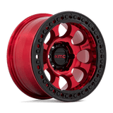KMC Wheels KM237 Riot Beadlock 17" 6x139.7 Candy Red With Black Ring by KMC Wheels KM237QB17856000