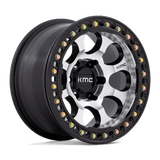 KMC Wheels KM237 Riot Beadlock 17" 5x127 Machined Face Satin Black Windows With Satin Black Ring by KMC Wheels KM237DB17855000