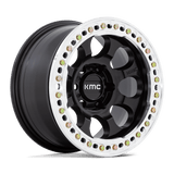 KMC Wheels KM237 Riot Beadlock 17" 6x135 Satin Black With Machined Ring by KMC Wheels KM237MD17856300