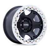 KMC Wheels KM238 VI Beadlock 17" 6x139.7 Satin Black W/ Machined Ring by KMC Wheels KM238MD17906001