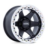 KMC Wheels KM238 VI Beadlock 20" 8x165.1 Satin Black W/ Machined Ring by KMC Wheels KM238MD20108048N
