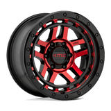 KMC Wheels KM540 Recon 17" 5x127 Gloss Black Machined With Red Tint by KMC Wheels KM54078550918