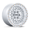 KMC Wheels KM554 Aztec 17" 5x127 Gloss Silver W/ Machined Face - 17x8.5 et0 / 5x127 / cb71.5 (32.1 lbs)
