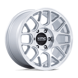 KMC Wheels KM730 Hatchet 17" 5x127 Gloss Silver W/ Machined Face by KMC Wheels KM730SD17855010N