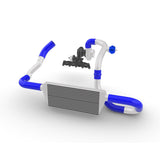 TWIN SCROLL TOP MOUNT TMA06 TURBO KIT + FRONT MOUNT INTERCOOLER VW 1.8 20V TRANSVERSAL, BLUE HOSES, TURBO NOT INCLUDED by SPA Performance KTA06T301