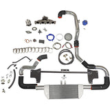 TWIN SCROLL TOP MOUNT TMA06 TURBO KIT + FRONT MOUNT INTERCOOLER VW 1.8 20V TRANSVERSAL, BLACK HOSES, TURBO NOT INCLUDED by SPA Performance KTA06T302