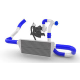 TWIN SCROLL TOP MOUNT TMA16 TURBO KIT + FRONT INTERCOOLER VW 1.8 20V TRANSVERSAL WITHOUT TURBOCHARGER - BLUE HOSE by SPA Performance KTA16T301