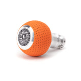 BFI Heavy Weight Shift Knob GS2 Arancia Mira Orange Air Leather / Machined Finish (Threaded) by BFI GS24-182