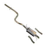 Techtonics Hidden / Less Resonator / Borla Techtonics Stainless 2.5" Cat Back Exhaust (Fits 55mm) - VW / Mk4 / 1.8T / VR6 / Golf / Beetle / TDI 252-460BNH