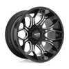 Moto Metal Wheels MO808 Sniper 22" 8x170 Gloss Black Milled - 22x12 et-44 / 8x170 / cb125.1