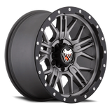 Mamba M25 17" 6x135 Matte Grey w/ Black Lip Edge by Mamba Offroad Wheels M25793612G