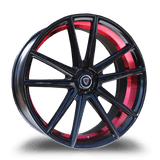 Marquee Wheels 22x9 et35 / 5x120 / cb74.1 Marquee Wheels M3197 22" 5x120 Black / Glossy Face Inner Red 3197229512035BNR