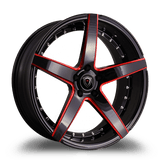 Marquee Wheels 20x9 et15 / 5x120 / cb74.1 Marquee Wheels M3226 20" 5x120 Black / Red 3226209512015BRMD