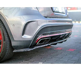 Maxton Design Maxton Design Central Rear Splitter (With Vertical Bars) Mercedes-Benz GLA 45 AMG SUV (X156) Preface (Carbon Look) (Clearance) ME-GLA-156-AMG-RD1+RD2C-CLR