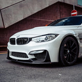 MHC+ BMW M3/M4 Performance Style Front Splitter In Gloss Pre Preg Carbon Fiber (F80/F82/F83) by MHC+ MHCP-F80F82-CF-FS001