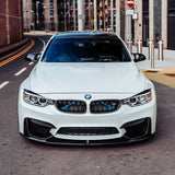 MHC+ BMW M3/M4 Performance Style Front Splitter In Gloss Pre Preg Carbon Fiber (F80/F82/F83) by MHC+ MHCP-F80F82-CF-FS001