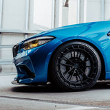 MHC+ BMW M2 Competition S55 GT Style Front Splitter In Gloss Pre Preg Carbon Fiber (F87C) by MHC+