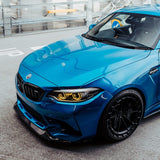 MHC+ BMW M2 Competition S55 GT Style Front Splitter In Gloss Pre Preg Carbon Fiber (F87C) by MHC+
