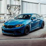MHC+ BMW M2 Competition S55 GT Style Front Splitter In Gloss Pre Preg Carbon Fiber (F87C) by MHC+