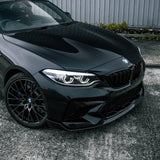 MHC+ BMW M2 Competition Performance Style Front Splitter In Gloss Pre Preg Carbon Fiber (F87C) by MHC+ MHCP-F87C-CF-FS002