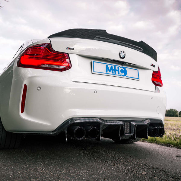 MHC+ BMW M2/2 Series Ducktail Rear Spoiler In Pre Preg Carbon Fibre ...