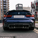 MHC+ BMW M3 Ducktail Style Rear Spoiler In Pre Preg Carbon Fiber (G80) by MHC+ MHCP-G80-CF-RS004