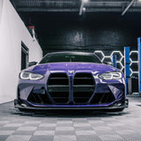 MHC+ BMW M3/M4 CSL Style Front Splitter In Pre Preg Carbon Fiber (G80/G81/G82/G83) by MHC+ MHCP-G80G82-FS005