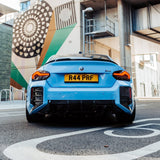 MHC+ BMW M2 G87 Performance Style Rear Rear Bumper Inserts In Pre Preg Gloss Carbon Fiber (G87) by MHC+ MHCP-G87-CF-RT001