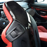 MHC+ BMW M2/M3/M4 Seat Back Covers In Gloss Pre Preg Carbon Fiber (F87/F80/F82/F83) by MHC+ MHCP-F80F82-CF-SB001