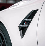 MHC+ BMW M3 Side Fender Badge Covers In Gloss Pre Preg Carbon Fiber (G80/G81) by MHC+ MHCP-G80-CF-SB001