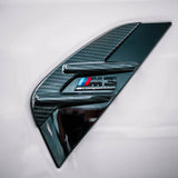MHC+ BMW M3 Side Fender Badge Covers In Gloss Pre Preg Carbon Fiber (G80/G81) by MHC+ MHCP-G80-CF-SB001