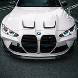 MHC+ BMW M3/M4 X Style Hood Vent Trims In Pre Preg Carbon Fiber (G80/G81/G82/G83) by MHC+ MHCP-G80G82-CF-VT001