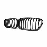 MHC Black BMW 1 Series LCI Single Slat Front Grilles In Gloss Black (F20/F21) by MHC+ MHCB-F20F21-GB-FG001