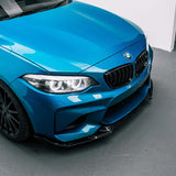 MHC Black BMW M2 CSM Style Front Splitter In Gloss Black (F87) by MHC+ MHCB-F87C-GB-FS001