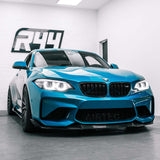 MHC Black BMW M2 CSM Style Front Splitter In Gloss Black (F87) by MHC+ MHCB-F87C-GB-FS001