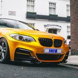 MHC Black BMW M2/2 Series OEM M2 Style Double Slat Front Grille In Gloss Black (F87/F22/F23) by MHC+ MHCB-2SER-GB-FG002