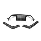 MHC+ BMW M3/M4 Aggressive 3 Piece Rear Diffuser Gloss Pre Preg Carbon Fiber (F80/F82/F83) by MHC+ MHCP-F80F82-CF-RD002