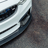 MHC+ BMW M3/M4 GT Style Front Splitter In Gloss Pre Preg Carbon Fiber (F80/F82/F83) by MHC+ MHCP-F80F82-CF-FS003